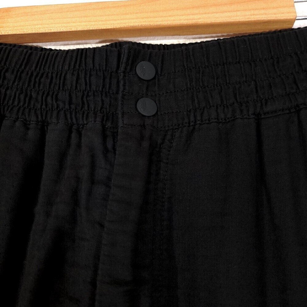 NEW Free People Flipside High Waisted Wide Tapered Quilted Pants in Black Small - Picture 4 of 14